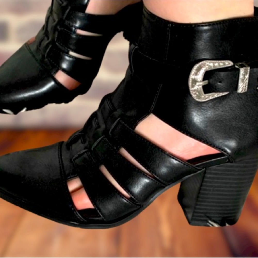Buckle Accent High Heel Booties